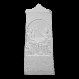 Gravestone with symposium scene