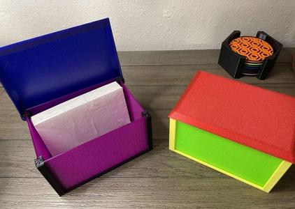 Recipe Box with Lid (Multi-Color Easy Print)