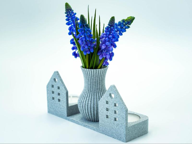 Decorative set Candlesticks + Vase - Scandinavian 