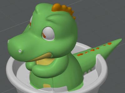 Crocodile in a bathtub