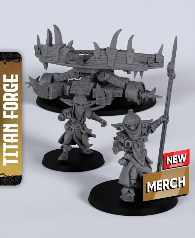 Goblin Bolthrower - With Free Dragon Warhammer - 5e DnD Inspired for RPG and Wargamers
