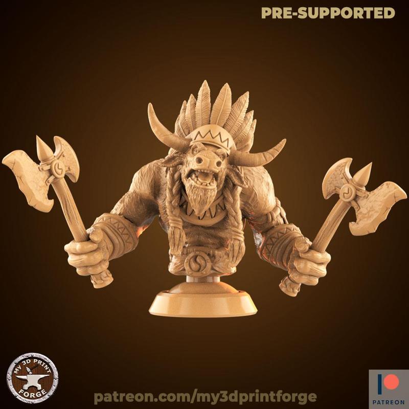 Minotaur Clan Chef BUST