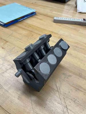 Model Cam-Driven V8 Engine