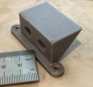 Stereo Phono Jack mount for sloped case--OpenSCAD file included   