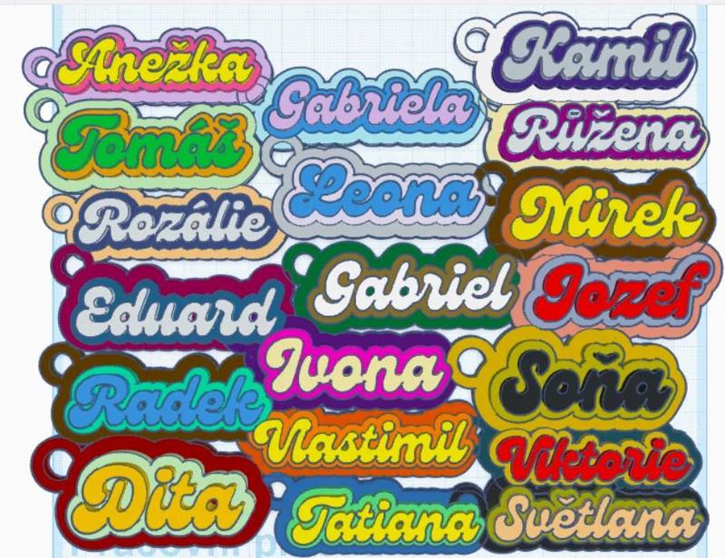 Osobní klíčenka/Personal keychain - jména (březen)   