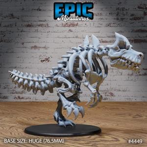 Skeleton T-Rex Run ‧ DnD Miniature ‧ Tabletop Miniatures ‧ Gaming Monster ‧ 3D Model ‧ RPG ‧ DnDminis ‧ STL FILE