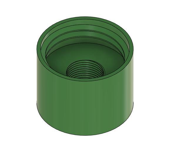 plastic bottle to 1/2-28 thread adapter