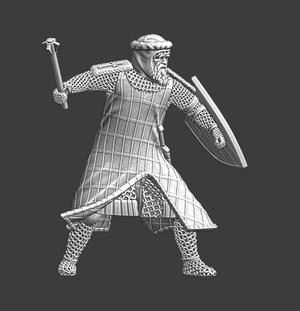Medieval Crusader Knight - no helmet