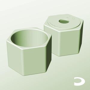 CH128-110-P Pierced Modular Stacking Storage Box Bin Container Planter Lamp Shade | Printable Objects - Infinite Containers | stl file for 3d printing