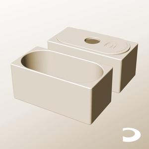 CX96-95-P Pierced Modular Stacking Storage Box Bin Container Planter Lamp Shade | Printable Objects - Infinite Containers | stl file for 3d printing