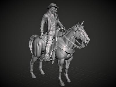 Old Cowboy on horseback