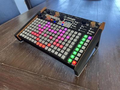 Side Panel Stand for the Synthstrom Deluge with optional feet. 
