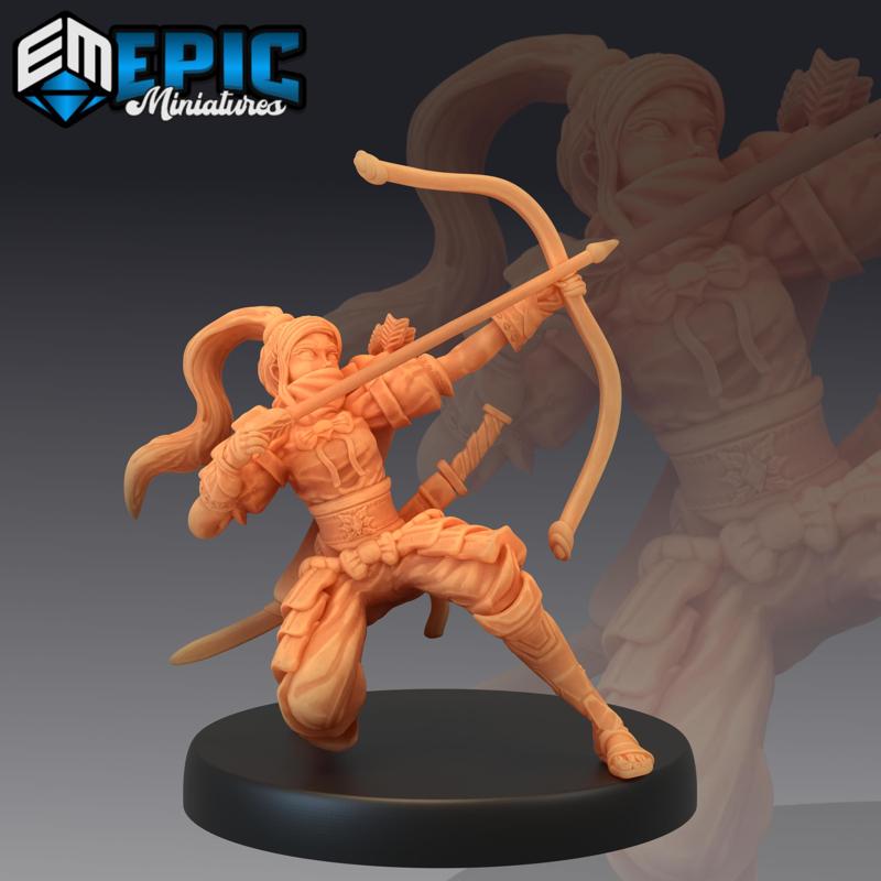 Samurai Female Archer / Japanese Dynasty Warrior / Bow & Arrow Woman