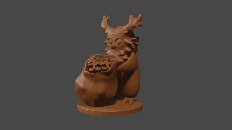 Pokemon inspired, Delibird Tabletop DnD miniature