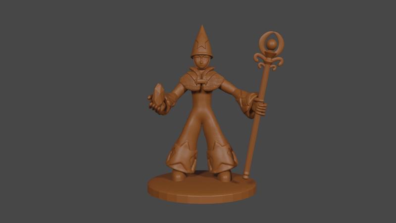 Final Fantasy Tactics inspired, male Time Mage, Tabletop DnD miniature,