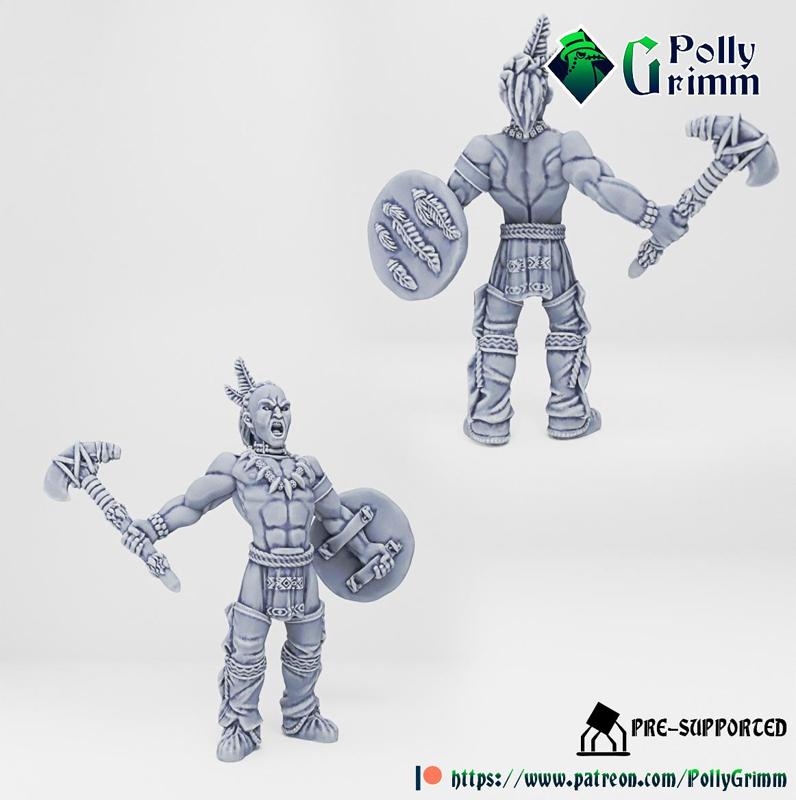 Tabletop historic miniature. Wild west set. Native American Warrior