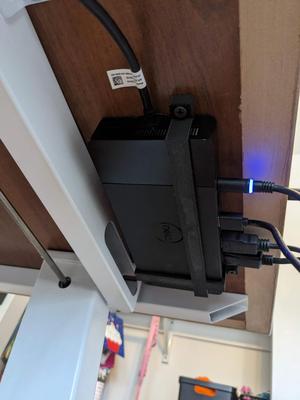 Dell USB-C Dock and StarTech USB Hub Under Desk Mount