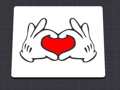 Micky Hand Herz Coaster
