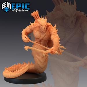 Fire Salamander Archer / Volcano Reptile / Magma Creature / Burning Land