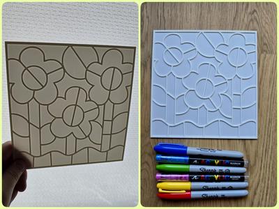 Flowers Stained Glass Diy Color No Ams