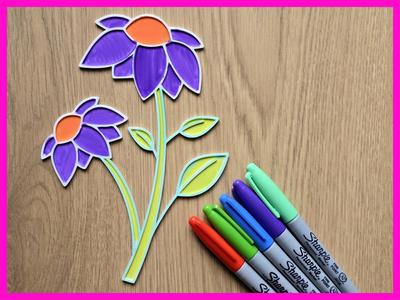 Mothersday Flower Gift Diy Craft Coloring No Ams