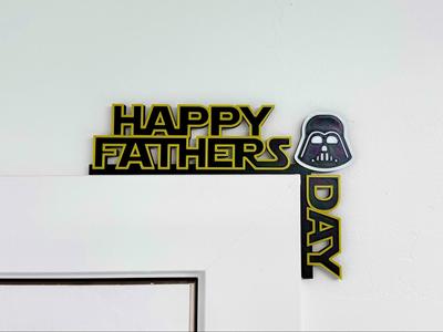Happy Fathers Day Star Wars Door Corner