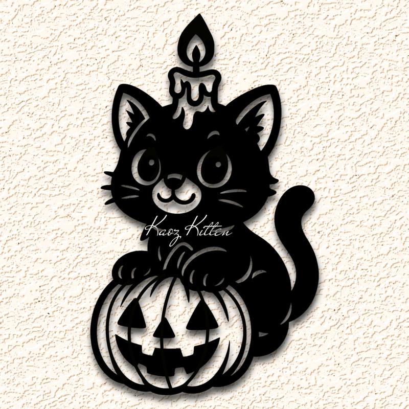 black cat halloween 1 wall art home decor