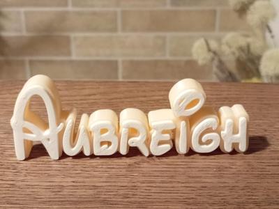 Aubreigh Disney Name Sign Decor Room child Birth