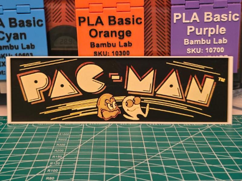 Pac-Man Arcade Marquee - Hueforge Art