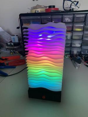 Wave Lamp Base with Electronics Housing