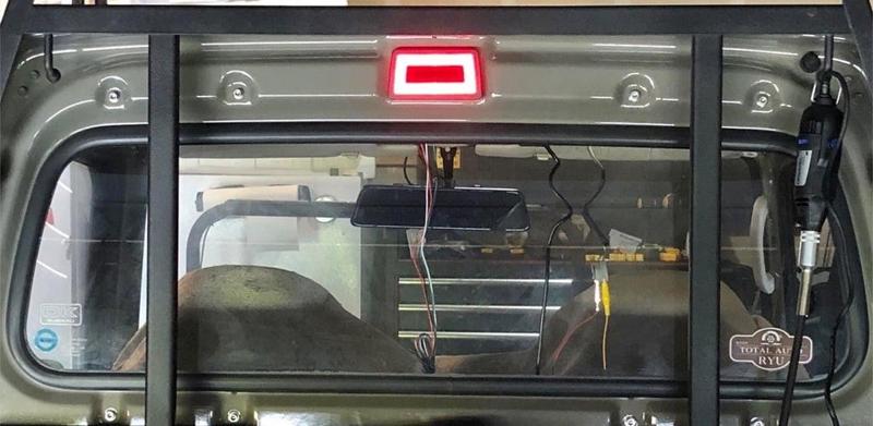 93 Subaru Sambar (KS4) 3rd Brake Light Stencil and Bracket