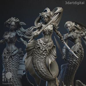 Merfolk Warriors Female - 6pc