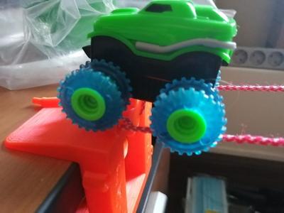 A Rope Track (Zip Line, Aerial line) kit for TrixTrux toy cars 