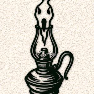 haunted oil lamp WALL ART HOME DECOR