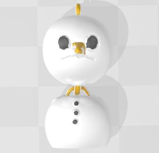 Articulated SnowMan Keychain And Toy