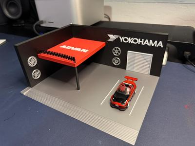 Advan #1 garage for cars 1/64 , 1:64