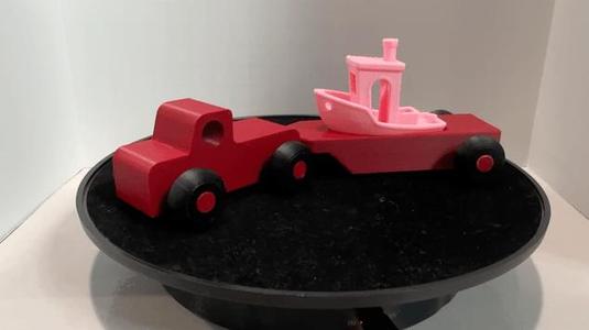 Pickup & Benchy Boat Trailer Toy