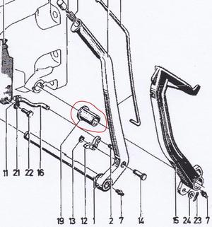 Deutz D4006 Buchse Kupplungspedal   