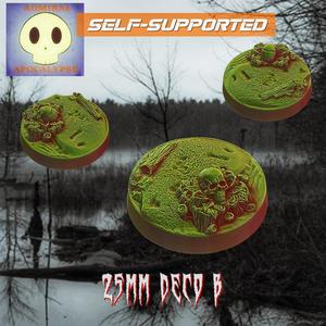 Wooden Skull Altar Base (25mm Round Swamp Base)