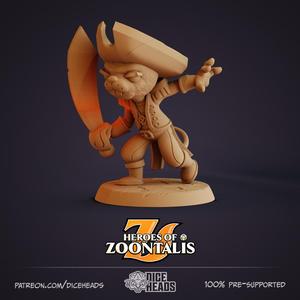 Mouse Pirate (pre-supported included)