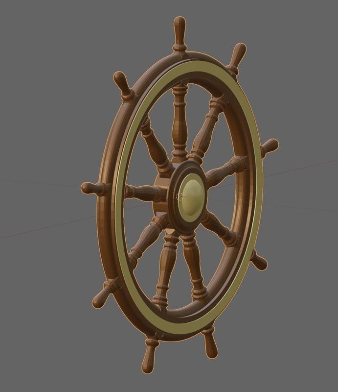 Ship wheel, 3' 6" for sailing ship