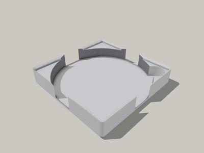 5 Inch Orbital SandPaper Gridfinity Tray - Lite