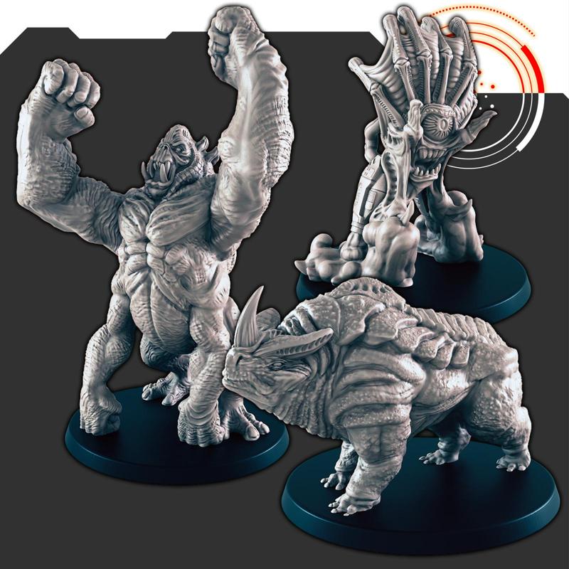 Sci-Fi Alien Beasties Set 2 [Support-free]