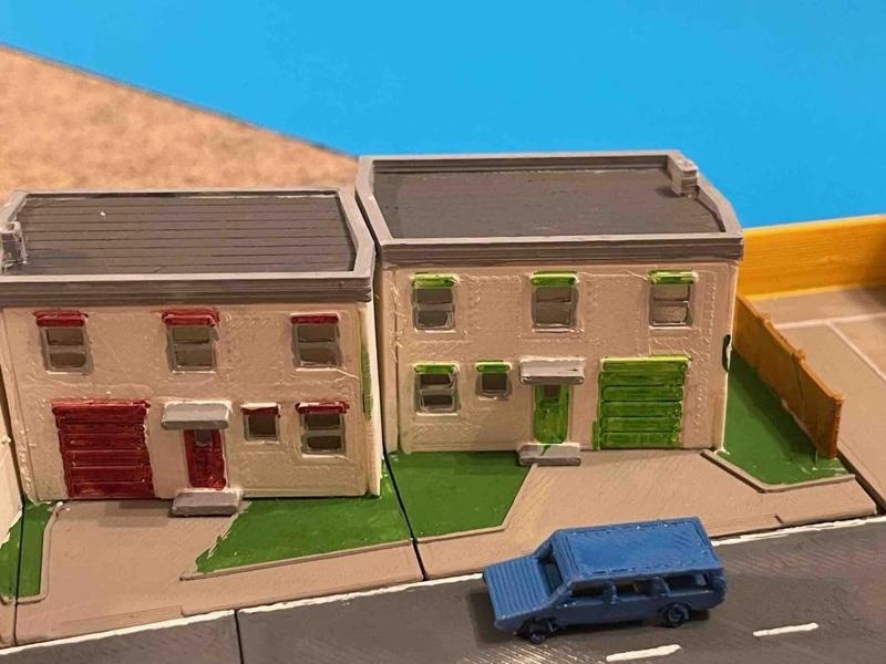 Terraced house 1d (z-scale)
