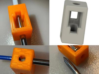 PC6 M6 and PTFE tube chamfer guide   