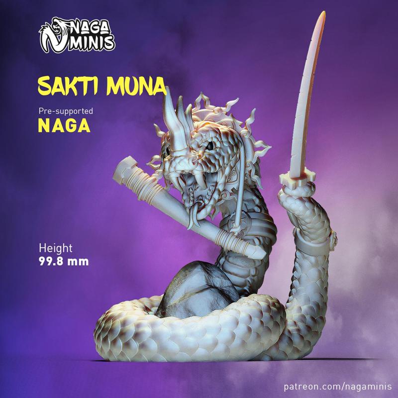 (Pre-supported) Sword Wielding Naga - Sakti Muna