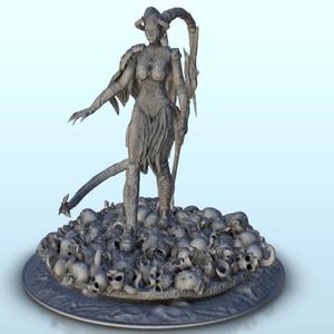 Daemonette with horn and spear - Darkness Chaos Medieval Age of Sigmar Fantasy Warhammer