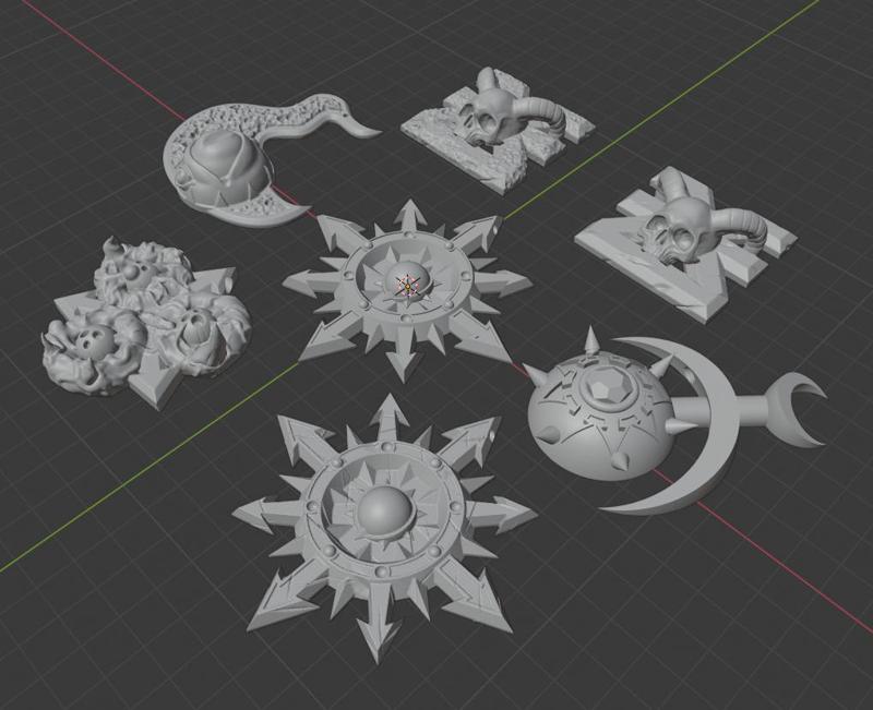 Chaos Gods symbol pendant