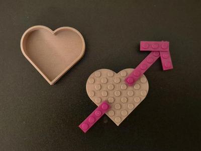 Lego Heart Box Stackable   