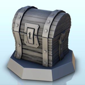 Wooden chest on base (+ pre-supported version) (2) - Darkness Chaos Medieval Zombie Fantasy Monster